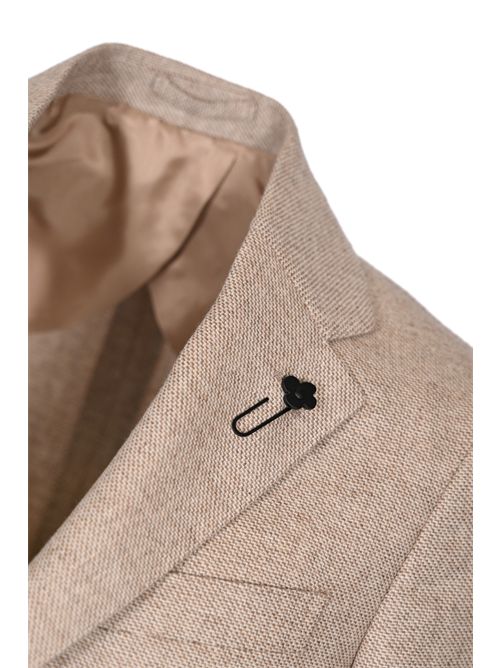 Giacca monopetto Iconic Drop 7 in lana e cashmere Beige LARDINI | CN528AE AAIF65516220